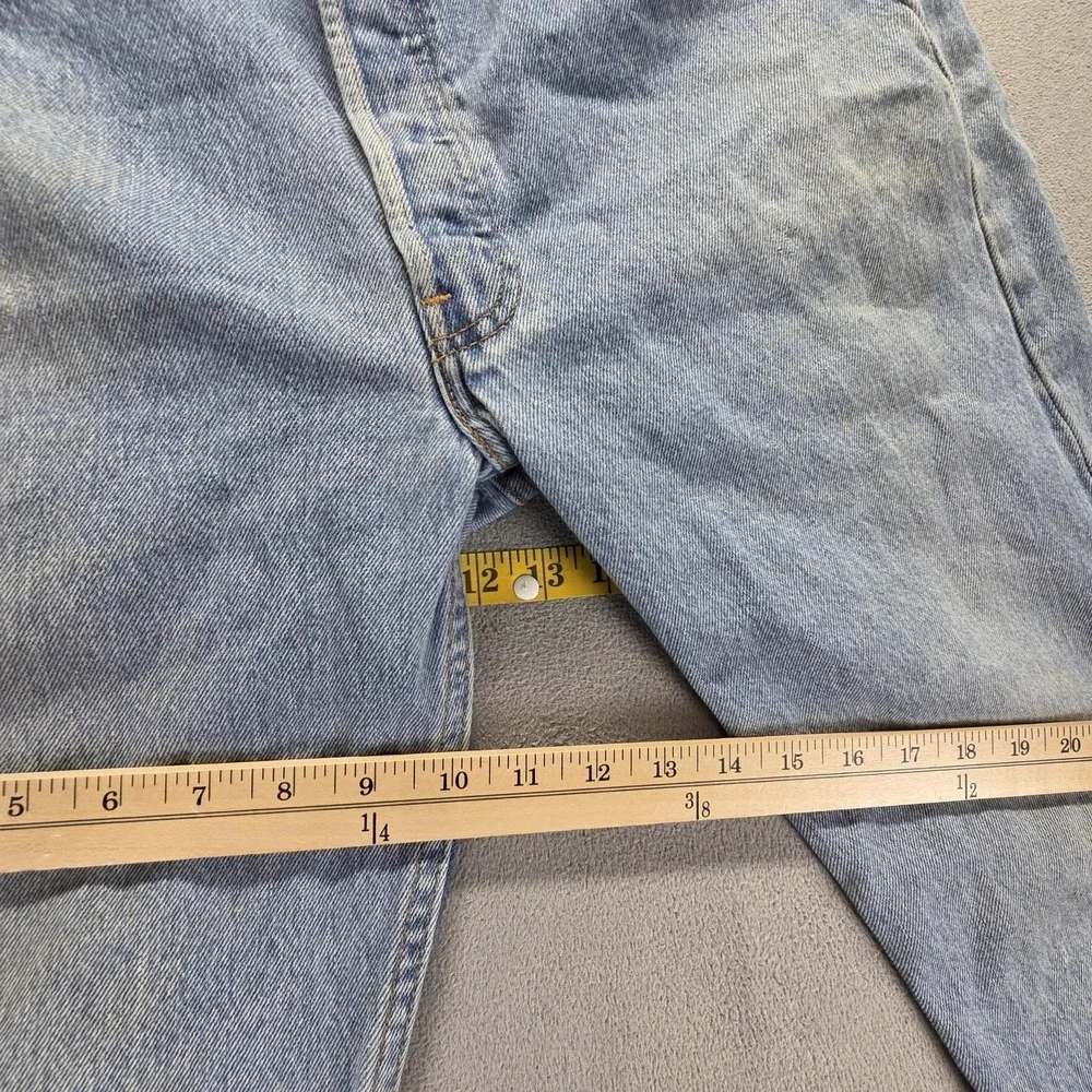 Vintage Levis 501 Jeans Mens Blue Light Wash Made In USA Button Fly Fits 31x30